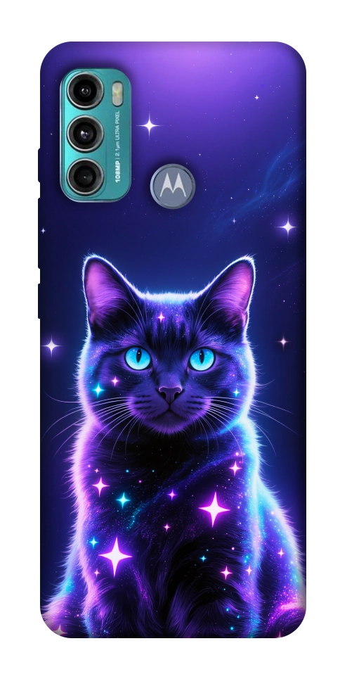 Чехол Galaxy purple cat для Motorola Moto G60