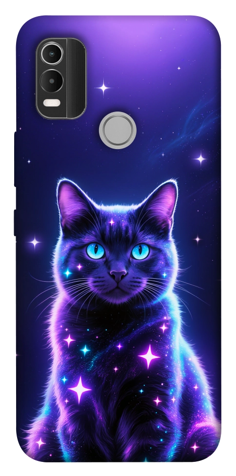 Чехол Galaxy purple cat для Nokia C21 Plus