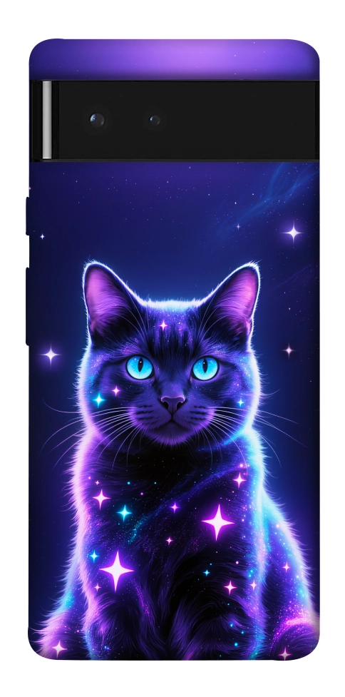 Чехол Galaxy purple cat для Google Pixel 6
