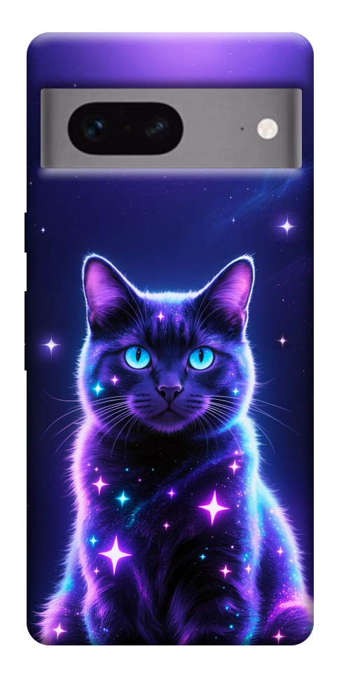 Чехол Galaxy purple cat для Google Pixel 7
