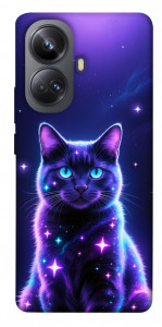 Чехол Galaxy purple cat для Realme 10 Pro+