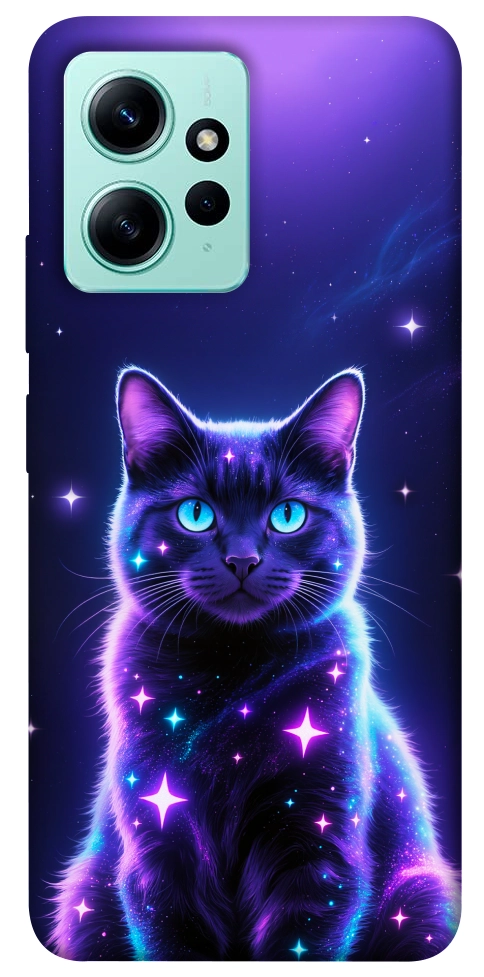 Чехол Galaxy purple cat для Xiaomi Redmi Note 12 4G