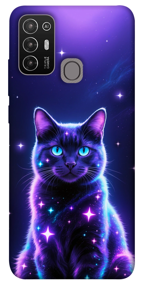Чехол Galaxy purple cat для ZTE Blade A52