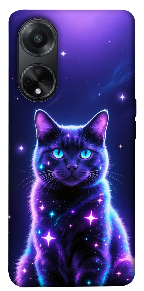 Чехол Galaxy purple cat для Oppo A58 4G