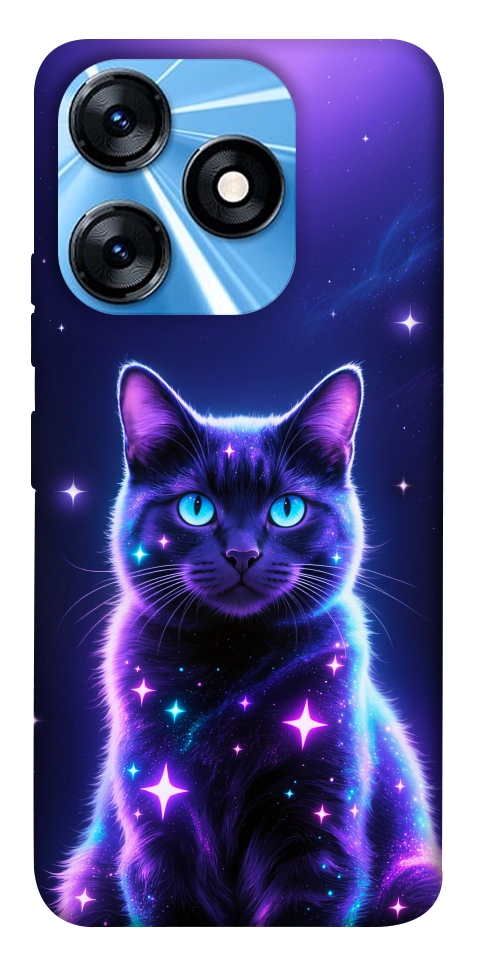 Чехол Galaxy purple cat для TECNO Spark 10