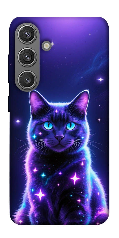 Чехол Galaxy purple cat для Galaxy S24