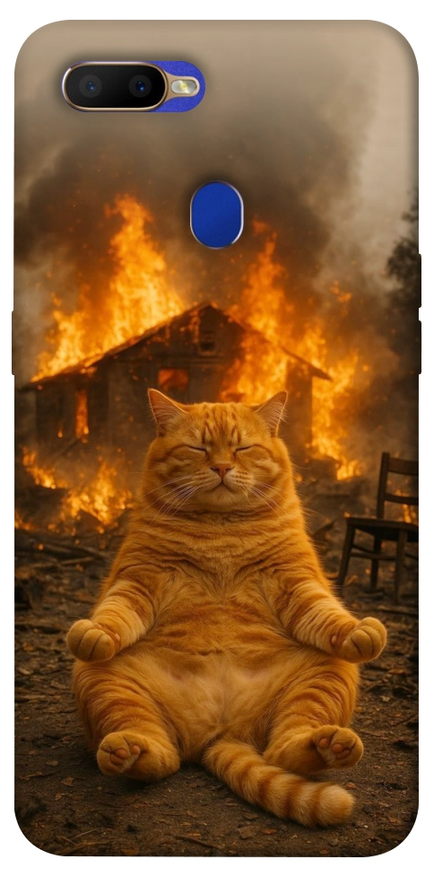 Чохол Burning cat для Oppo A7