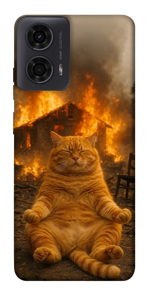 Чохол Burning cat для Motorola Moto G24