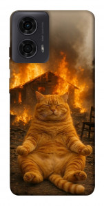 Чохол Burning cat для Motorola Moto G04