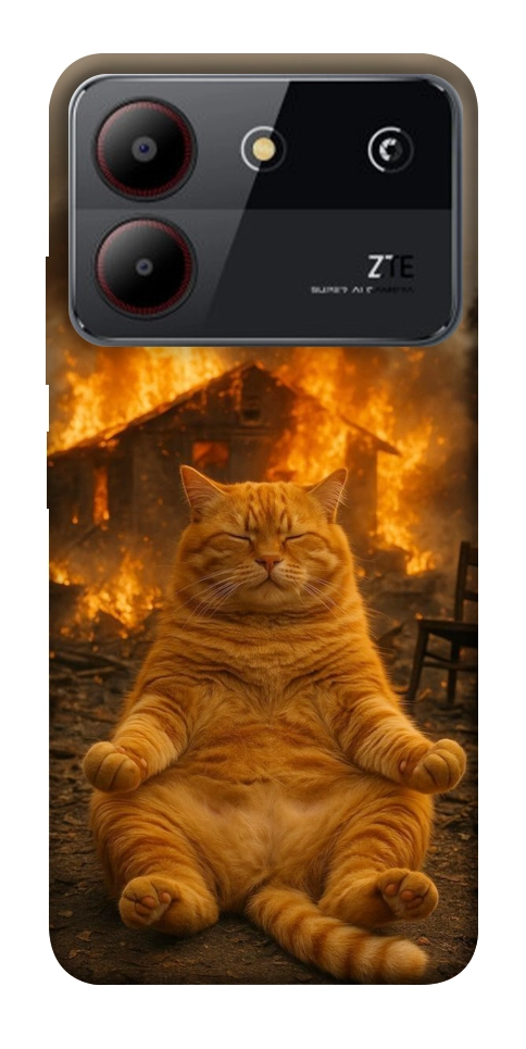 Чехол Burning cat для ZTE Blade A54 4G