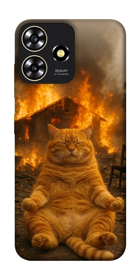 Чехол Burning cat для ZTE Blade A73 4G