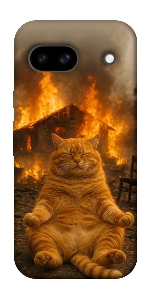 Чохол Burning cat для Google Pixel 8a