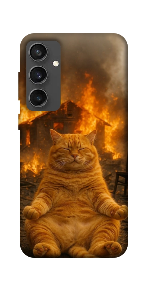 Чехол Burning cat для Galaxy S24 FE