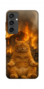 Чехол Burning cat для Galaxy S24 FE