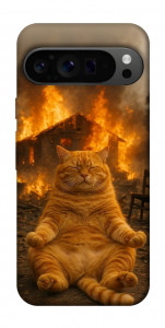 Чохол Burning cat для Google Pixel 9 Pro