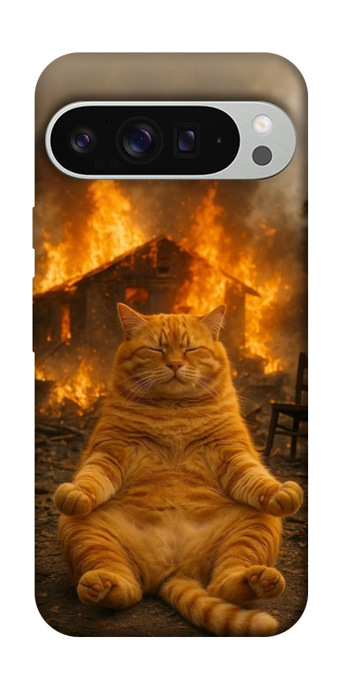 Чохол Burning cat для Google Pixel 9 Pro XL