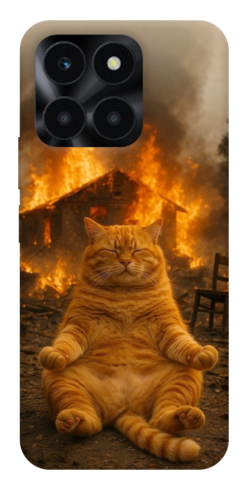 Чехол Burning cat для Huawei Honor X6a