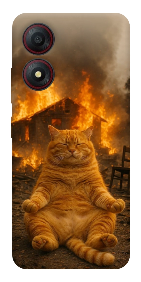 Чохол Burning cat для ZTE Blade A34 4G