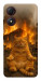 Чохол Burning cat для ZTE Blade A34 4G