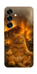 Чохол Burning cat для Galaxy S25