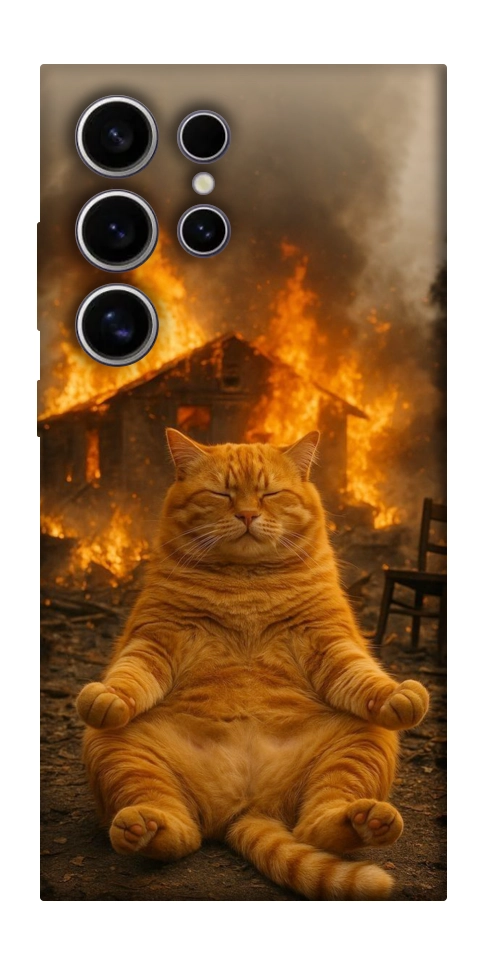 Чохол Burning cat для Galaxy S25 Ultra