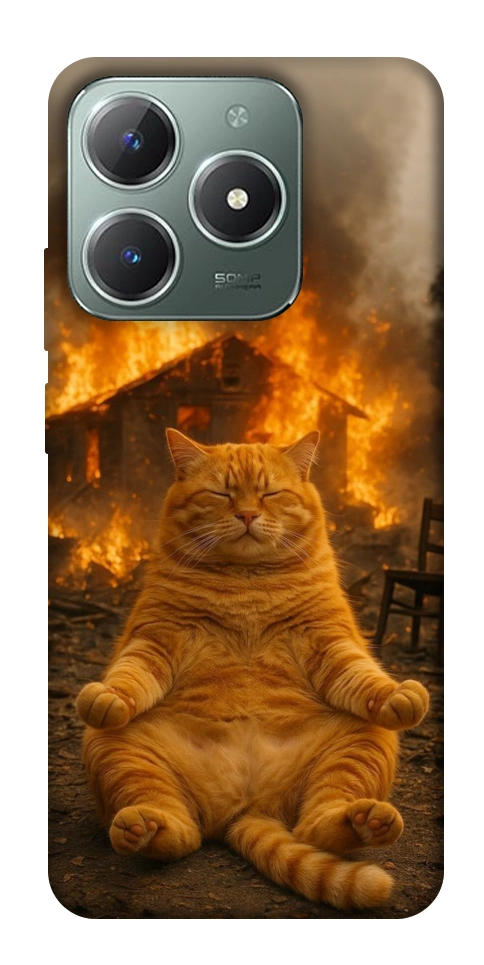 Чохол Burning cat для Realme C61