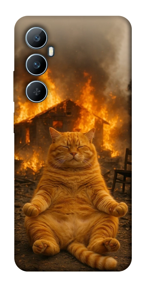 Чехол Burning cat для Realme C65 4G