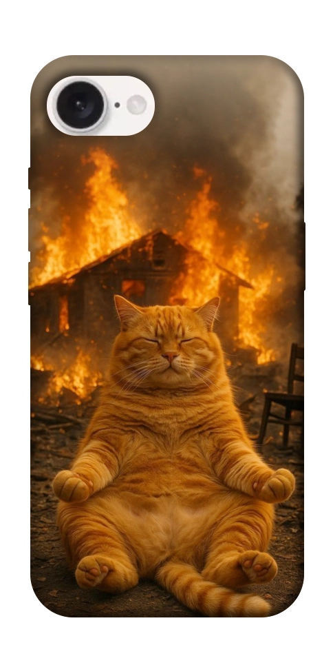 Чехол Burning cat для iPhone 16e