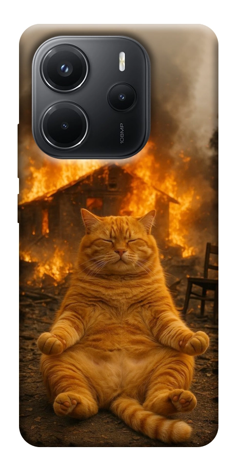 Чехол Burning cat для Xiaomi Redmi Note 14 4G (Int. version)