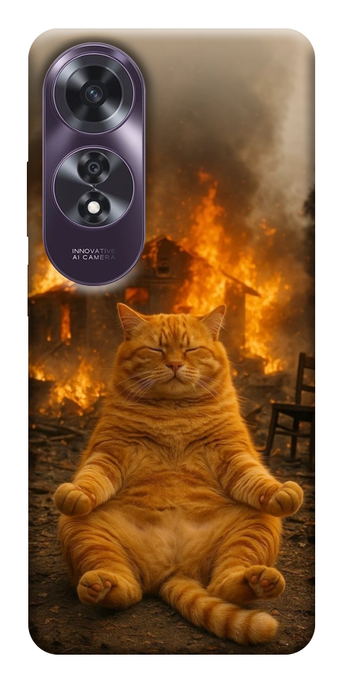 Чехол Burning cat для Oppo A60 4G