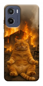 Чохол Burning cat для Motorola Moto E15