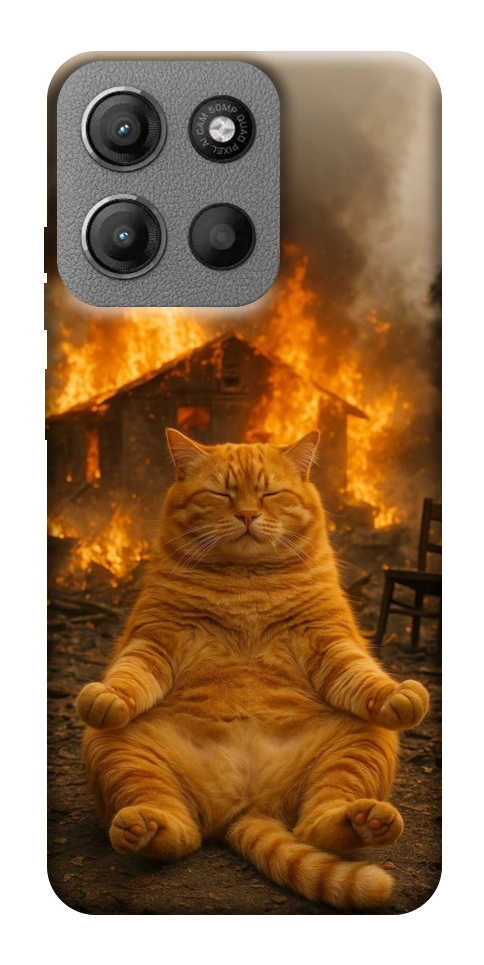 Чехол Burning cat для Motorola Moto G15 4G
