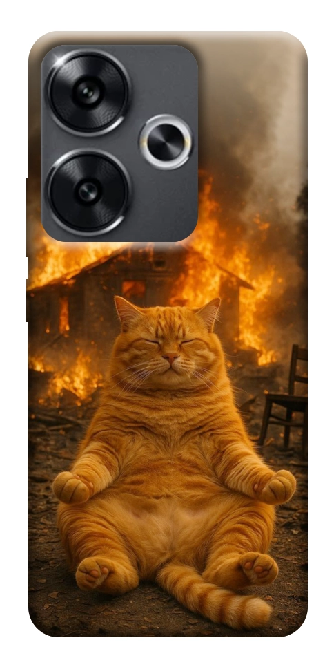 Чохол Burning cat для Xiaomi Poco F6