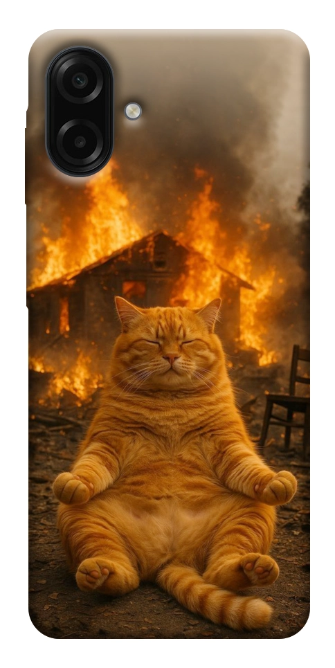 Чохол Burning cat для Galaxy A07