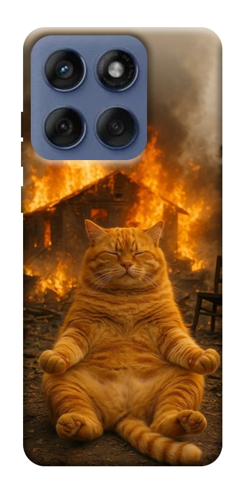 Чохол Burning cat для Motorola Edge 60 Fusion
