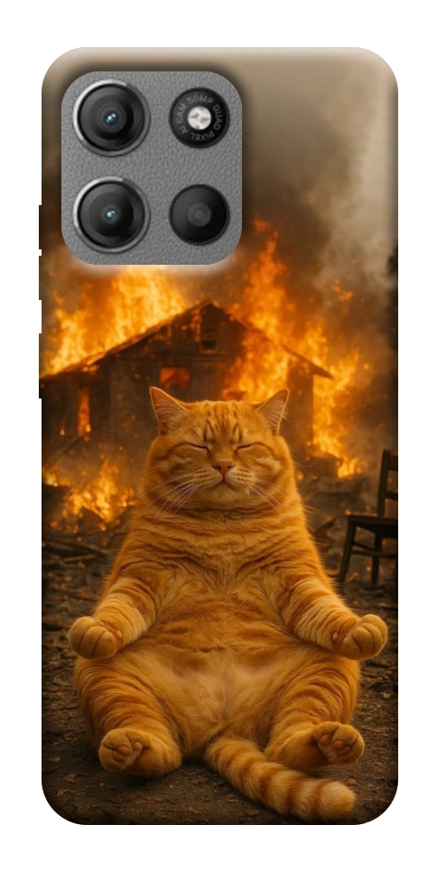 Чехол Burning cat для Motorola Moto G15 Power