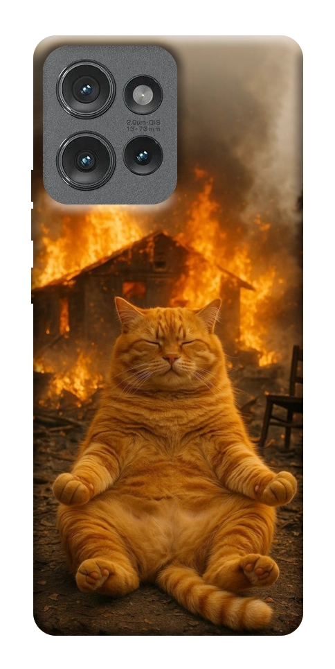 Чехол Burning cat для Motorola Edge 50