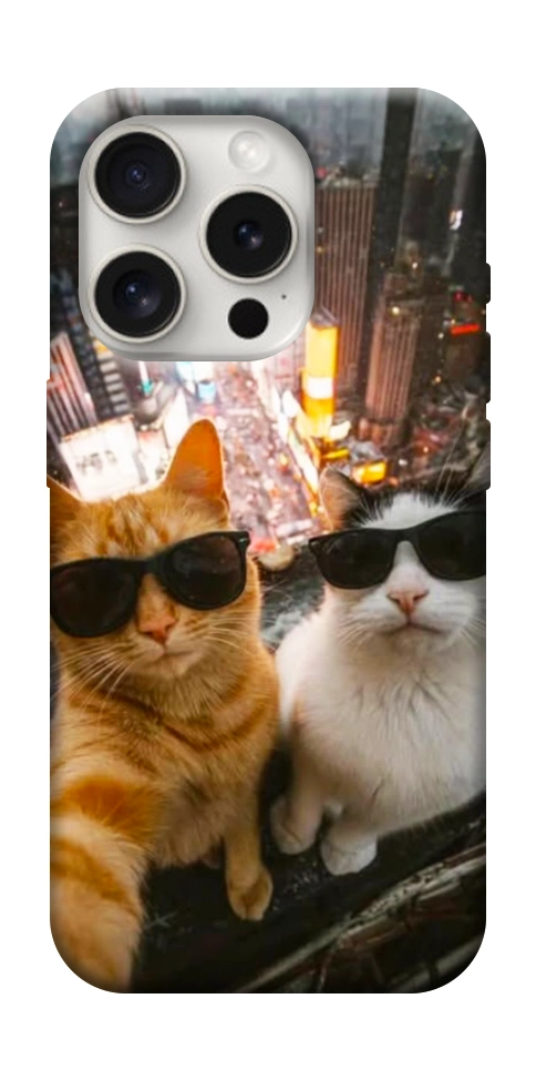 Чехол Cool cats city для iPhone 16 Pro
