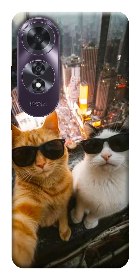 Чехол Cool cats city для Oppo A60 4G