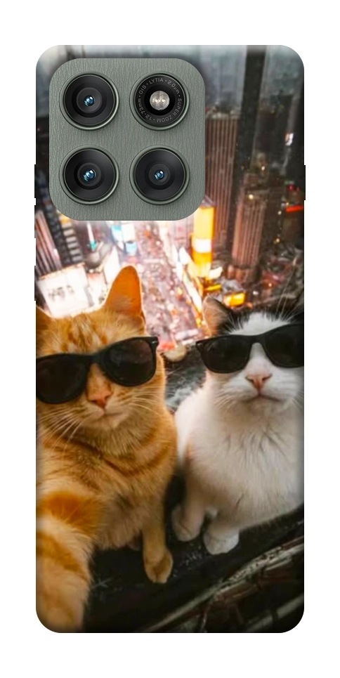 Чехол Cool cats city для Motorola Edge 60 Pro