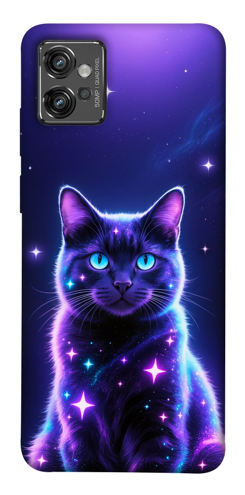 Чехол Galaxy purple cat для Motorola Moto G32