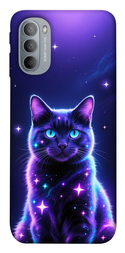 Чехол Galaxy purple cat для Motorola Moto G31