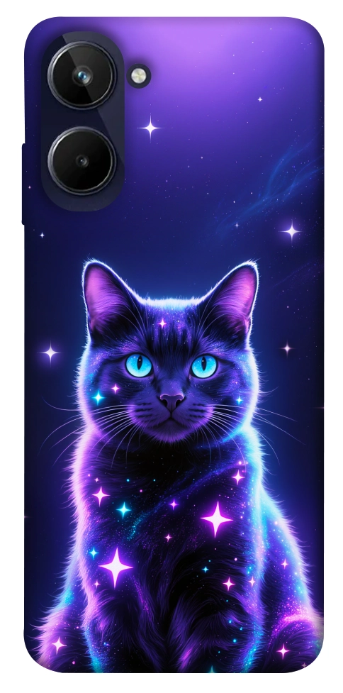 Чехол Galaxy purple cat для Realme 10 4G