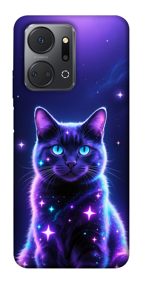 Чехол Galaxy purple cat для Huawei Honor X7a