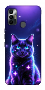 Чохол Galaxy purple cat для TECNO Spark 7
