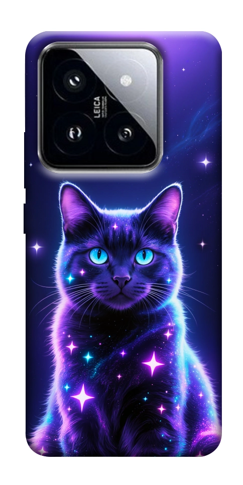Чехол Galaxy purple cat для Xiaomi 14 Pro