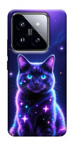 Чехол Galaxy purple cat для Xiaomi 14 Pro