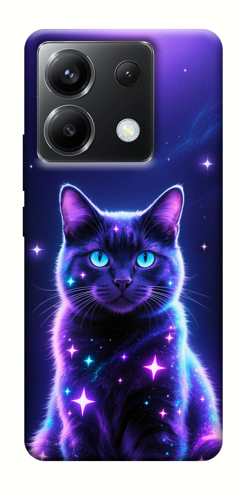 Чехол Galaxy purple cat для Xiaomi Poco X6