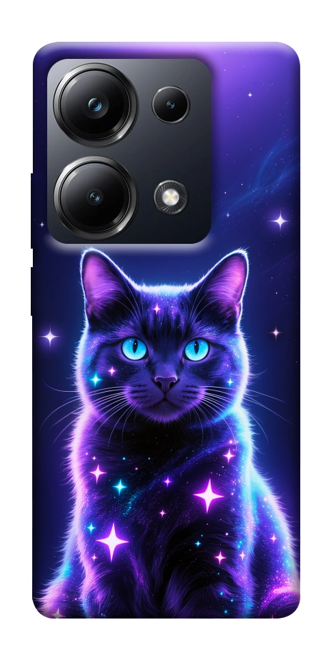Чехол Galaxy purple cat для Xiaomi Poco M6