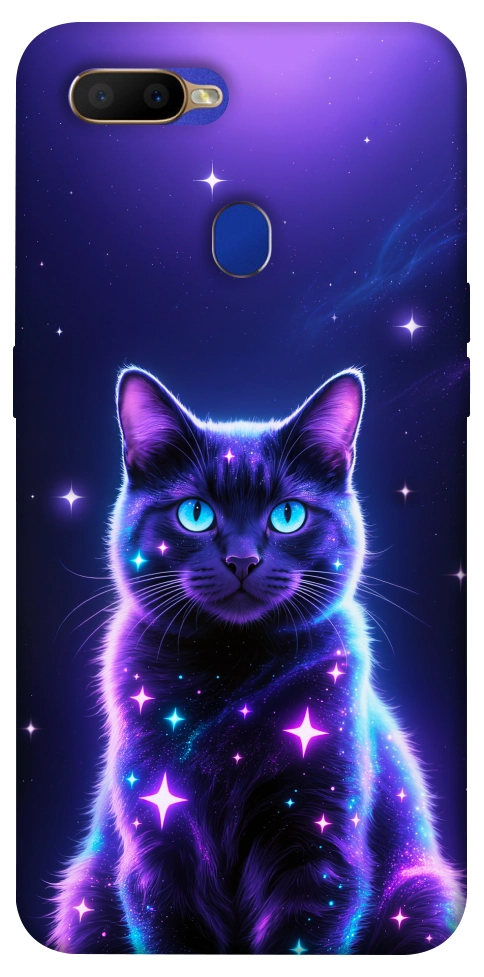 Чехол Galaxy purple cat для Oppo A7